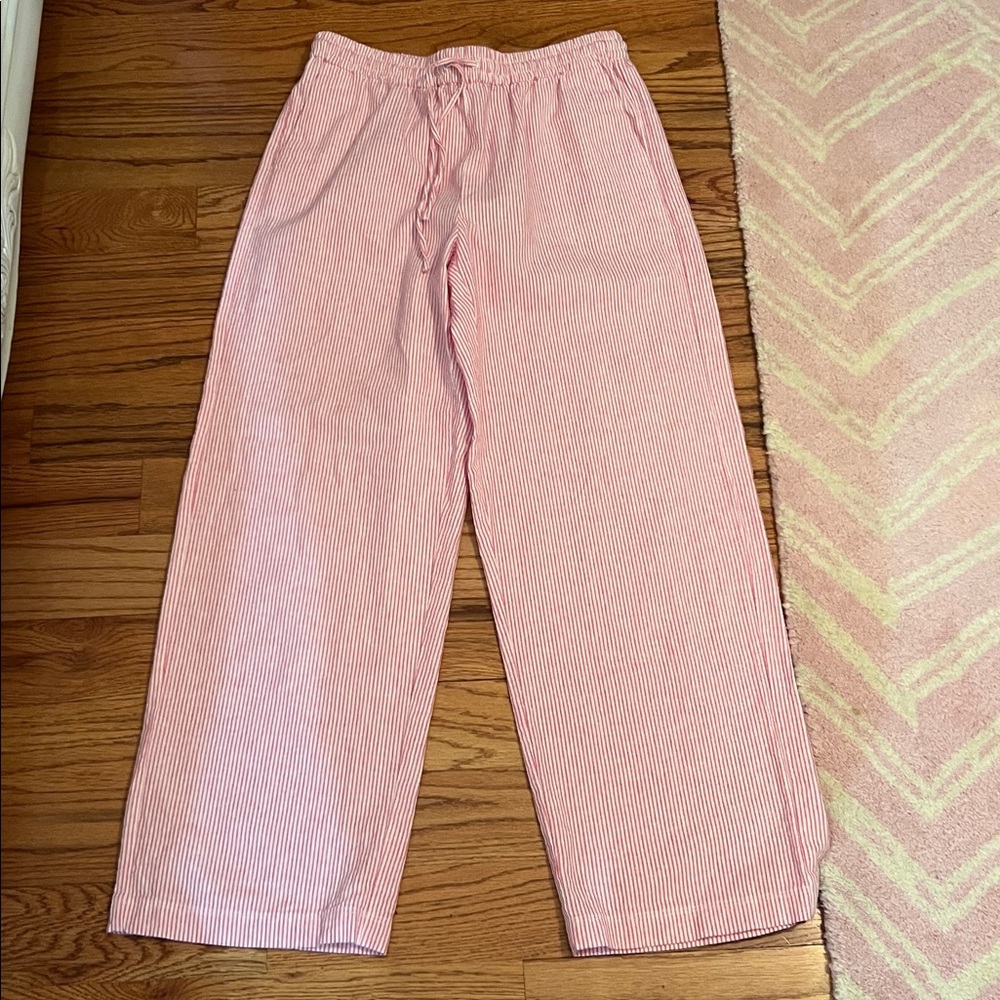 J. Crew Pink and White Striped Pants (worn 1x)